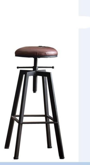 30%B Iron Bar Chair Industrial Wind Rotating Bar Stool Home Lifting Bar Chair Solid Wood High Chair High Bar Stool