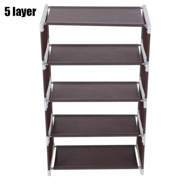 1set 4-tier Stainless Steel Simple Shoe Rack Organizer, Dust-proof Shoe  Cabinet, Multi-layer Assembly Shoe Shelf For Home, Dormitory, And Entrance