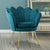 LUE-BONA Sofa Accent Chair Velvet Chairs Fabric Armchair Modern Vanity Chairs with Gold Legs Comfy Upholstered Nordic Sofas