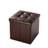 55L Storage Ottoman Bench with Lid, Foldable Seat, armchair with buckles (Single color)